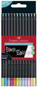 FABER-CASTELL Dreikant-Buntstifte Black Edition 12er Etui