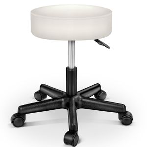 TRESKO Roller Stool Béžová pracovná stolička Otočná stolička Kozmetická stolička Praktická stolička