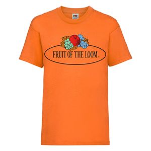 Fruit of the Loom Kinder T-Shirt mit Vintage-Logo Farbe: orange Größe: 128