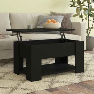 vidaXL Stolik kawowy czarny 79x49x41 cm materiał drewnopochodny