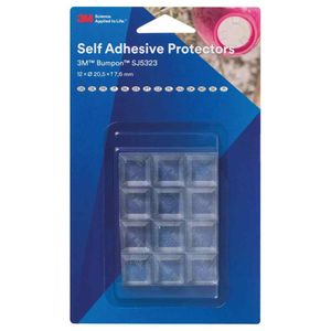 3M Bumpon Lärm-/Rutschstopper transparent eckig 20,5 mm 12 Stück