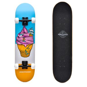 Skateboard Skate Board Komplettboard Ahornholz Holzboard Meteor ABEC 5 76x19x9cm ICE CREAM