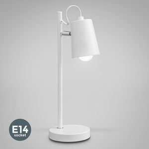 LED Tischleuchte weiß Nachttisch-Leuchte exkl. E14 Leuchtmittel Schreibtischlampe IP20 B.K.Licht