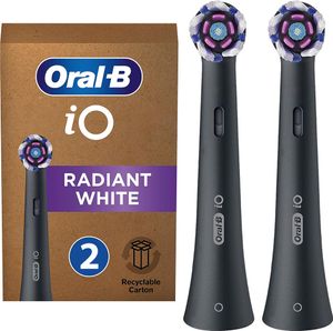 ORIGINAL ELEKTRISCHER ZAHNBÜRSTENKOPF FÜR ORAL-B iO RADIANT BLACK 2 Stück