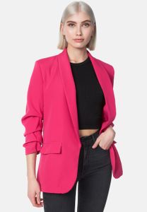PM SELECTED Stylischer Damen Business Blazer mit gerafften Ärmeln im 80ies Look PM22 Pink Einheitsgröße 34 - 38