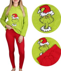 The Grinch Zweiteiliger Pyjama für Damen mit langen Ärmeln für Weihnachten XL