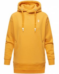 Navahoo Damen Sweatshirt Kapuzen Hoodie Oversize warm Pullover Silberengelchen Mid Yellow Gr: 38 - M