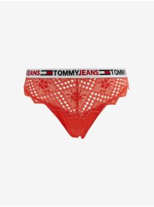 Tommy Jeans Rotes Damen-Spitzenhöschen