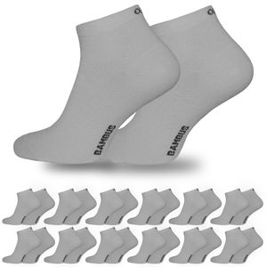 OCERA 12x Bambus Kurzschaft-Socken (Uni) für Damen und Herren in verschiedenen Farben - Weiß 39/42