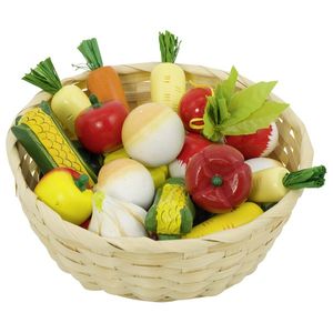Holz Lebensmittel zum Schneiden 30 teilig Obst Gemüse Spielküche Zubehör NEU/OVP 
