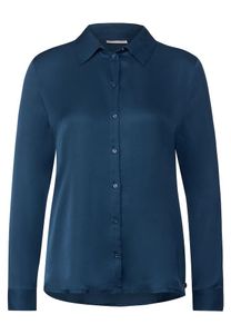 Solid satin shirtcollar blouse 15246 atlantic blue Größe 36