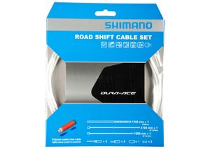Shimano Schaltzug-Set Road polymerbeschichtet , Farbe:weiß