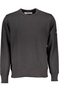 Calvin Klein Jeans Herren Monogramm-Ärmel-Abzeichen-Sweatshirt, Schwarz S