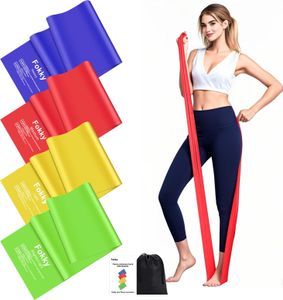 Fokky bänder 4er-Set Resistance Bands 2M band Gymnastikband 4