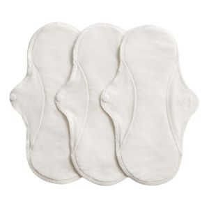 ImseVimse Cloth Pads Active waschbare Stoffbinden 3er-Set Regular Natural Ecru