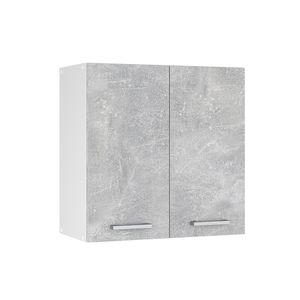Livinity® Hängeschrank R-Line, 60 cm, Beton/Weiß