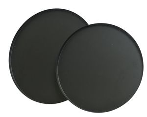 Kaemingk Tablett aus Eisen matt schwarz Ø 35 cm