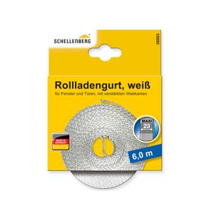 Schellenberg Rolladengurt Maxi 23 mm, 6 m, weiß, 36003