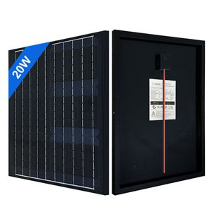 20W Solarmodul Solarpanel Mono 18V PV Solarzelle Boot Photovoltaik Solaranlage