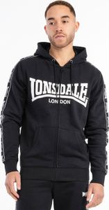 Herren Kapuzensweatjacke mit Reißverschluss normale Passform BIGTON Black/White XXL Lonsdale