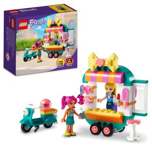 LEGO 41719 Friends Mobile Modeboutique mit Friseursalon und Mini-Puppen Stephanie & Camila, Spielzeug für Mädchen und Jungen ab 6 Jahre