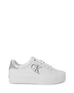 Calvin Klein Vulc Flatform Laceup Low Damenschuhe Schnürschuhe Sportive Sneaker Weiß Freizeit, Schuhgröße:40 EU