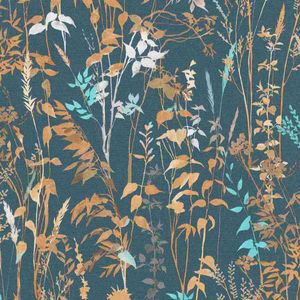 Vliestapete 10258-08 Tapete Blumen Floral 0.53 x 10.05 m Erismann Casual Chic Blau