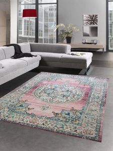 Teppich Outdoor Orientteppich Wohnzimmerteppich Ornamente in rosa Größe - 120x170 cm