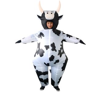 Erwachsene Kuh Aufblasbare Kostuem Requisiten Aufblasbare Kostuem für Halloween Cosplay Dress Up Party Stage Performance Tierkostüm Kuhkleidung Kühe Kostüm