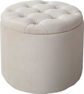 Hocker MODERN BAROCK 50cm champagner Samt Aufbewahrungkorb Hocker MODERN BAROCK 50cm champagner Samt Aufbewahrungkorb