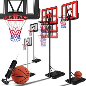 2m Kinder Mini Basketballkorb mit ständer Basketballständer Basketballnetz Set 