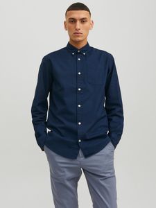 Koszula męska JJEOXFORD Slim Fit 12182486 Marynarka w kolorze granatowym, S