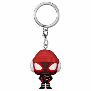 Marvel POP! Vinyl-Schlüsselanhänger, 4 cm, Miles Morales, mit Wintermeilenanzeige (12)