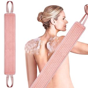 Netz Badeschwamm Eincremehilfe für Rücken Weiche Strapazierfähige für Das Tägliche Baden für Frauen und Männer,(Pink)