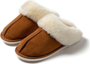 CoZy Damen Herren Hausschuhe Warme Plüsch mit Memory-Schaum CoZy Damen Herren Hausschuhe Warme Plüsch mit Memory-Schaum, Braun 42-43