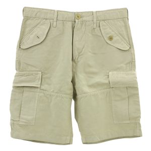 22117 Replay, Cargo Shorts,  Herren kurze Jeans Shorts Bermudas, festes Leinenmischgewebe, sandbeige, W 29