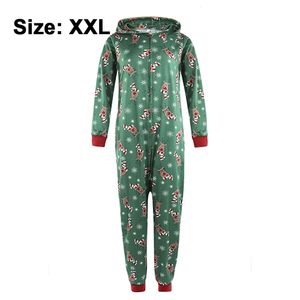 Weihnachten Pyjamas Set Schlafanzug Jumpsuit Hoodie mit Reißverschluss Kapuze Schlafanzüge Overall Hausanzug für die Familien