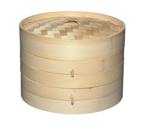 KitchenCraft: Welt der Aromen - Bambus-Bambus-Dampfgarer de 2-stufig, Beige, 20 cm