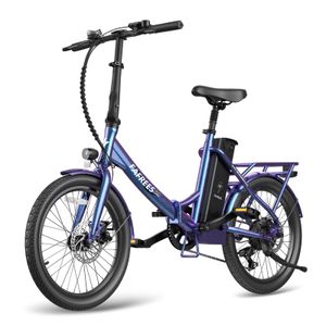 Fafrees F20 Lasting Faltbares E-Bike 36V 18,2AH 250W 20 Zoll, Shimano 7S Elektrofahrrad Blau Lila Fafrees F20 Lasting Faltbares E-Bike 36V 18,2AH 250W 20 Zoll, Shimano 7S Elektrofahrrad Blau Lila