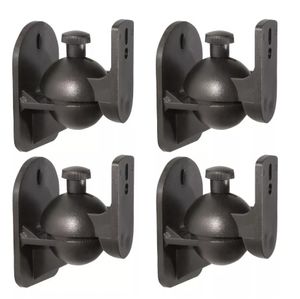 4x ARLI Wandhalter für Lautsprecher schwarz I Universal Wandhalterung Boxen Wand Halter Halterung