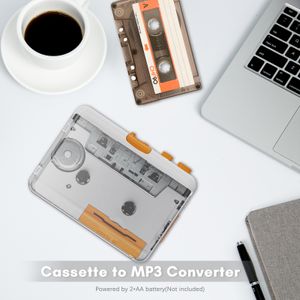 Přenosný kazetový přehrávač USB kazetový magnetofon Převodník kazet na MP3 / CD přes USB Kompatibilní s notebooky a osobními počítači s 3,5mm portem pro sluchátka Stereofonní zvukový efekt