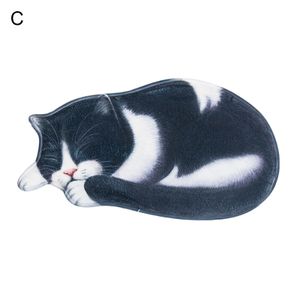 Türmatten Dekorative Tierform Waschbar entzückend schlafende Katzen Fußmatte für den Eingang-C ,Größen:50