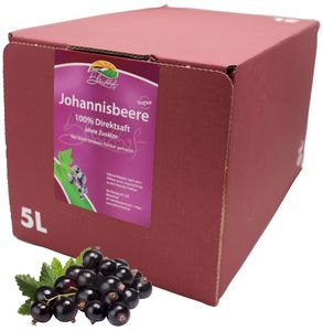 Bleichhof Schwarzer Johannisbeersaft – 100% Direktsaft, OHNE Zuckerzusatz, Bag-in-Box (1x 5l Saftbox)