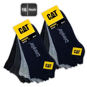 16 Paar CAT® CATERPILLAR SNEAKER SOCKEN Sneakers Füßlinge Strümpfe farbmix in Größe 39-42