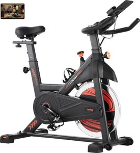 VEVOR Heimtrainer mit verstellbarem Magnetwiderstand, Indoor-Cycling-Trainingsrad, Komfortsitz, LCD-Monitor und robustem Schwungrad, Schwarz
