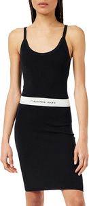 Calvin Klein Jeans Dámské úpletové šaty s kontrastním pasem Šaty