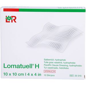 LOHMANN & RAUSCHER Lomatuell H Vaseline Tamponadenstreifen 10 x 10 cm 10 Stück