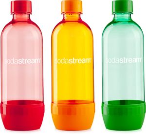 SodaStream 3 vysoce odolné plastové láhve typu Jet vyrobené z bezpečného plastu, bez BPA, odolává zvýšeným tlakům, objem 0,9 litru