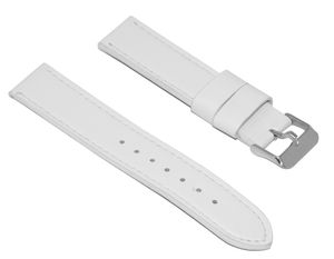 Pedea Lederarmband für Uhren und Smartwatches, Armband für Huawei, Stegbreite 22mm weiß