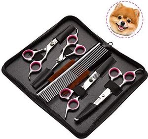 Pet Grooming Scissors Dog Cutting Haarschneiden Haarschnitt Schere Set Modern Scherenschere Trimmen Mehrfarbig
